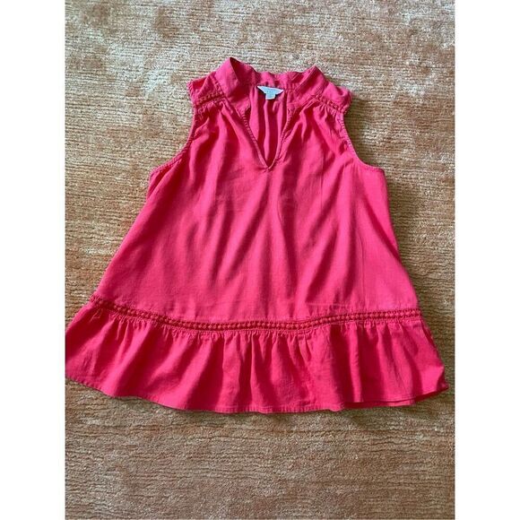 CROWN & AVY red Sleeve less Top S - Picture 1 of 6